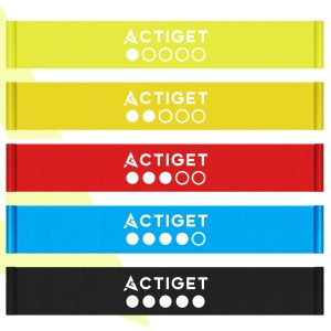Taśmy oporowe do ćwiczeń Actiget 5 szt. opór 1-15 kg gumy fitness 944255 Taśmy oporowe do ćwiczeń Actiget 5 szt. opór 1-15 kg gumy fitness 944255