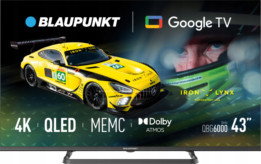 Telewizor QLED BLAUPUNKT 43QBG6000S 43 4K Google TV Dolby Vision Czarny 840908