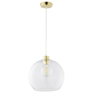 TK Lighting Cubus klosz kula Transparentny Lampa Wiszaca 1 złoty połysk 899870 TK Lighting Cubus klosz kula Transparentny Lampa Wiszaca 1 złoty połysk 899870