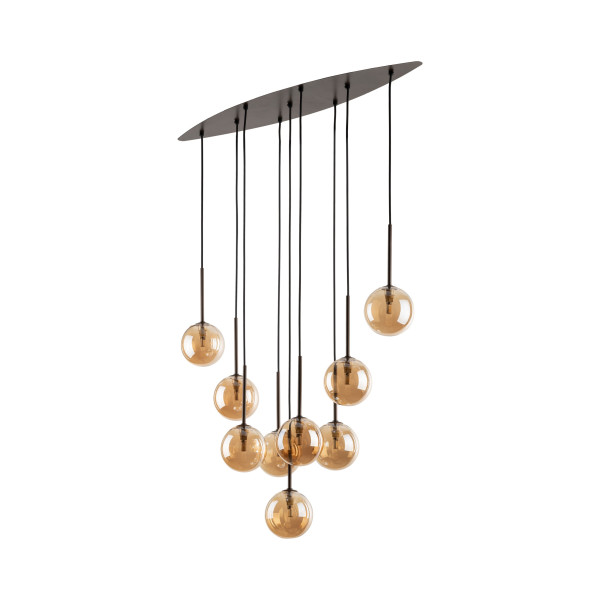 Tk Lighting Estera Lampa Wisząca 9 Bursztynowa Brązowa 931845