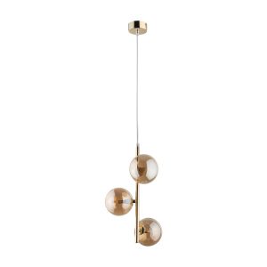 Tk Lighting Estera Złota Lampa Wisząca 3 Źródła Światła 931846