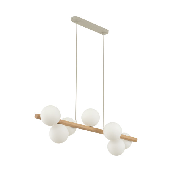 Tk Lighting Lampa Wisząca Estera Wood 7 źródeł światła 931844