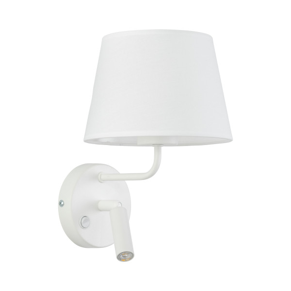 Tk-Lighting Maja biały Kinkiet 1Xe27 / 1Xg9 do sypialni do czytania 857867