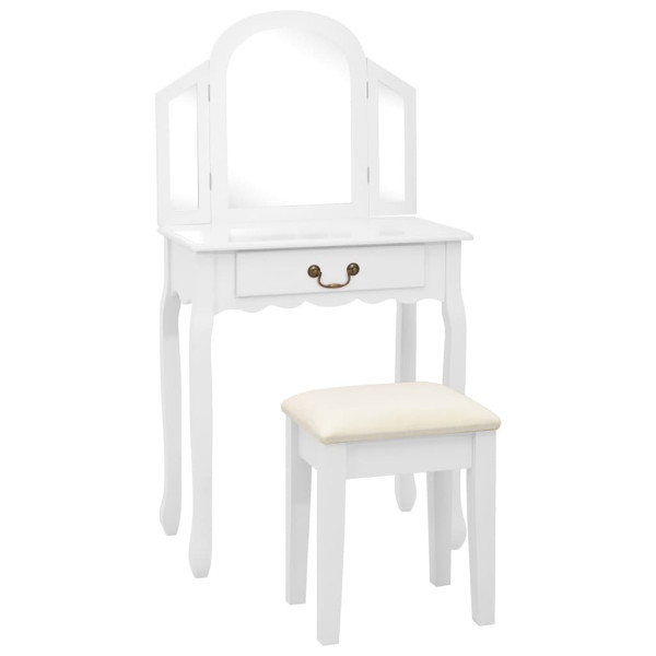 Toaletka Biały Drewno vidaXL 498952