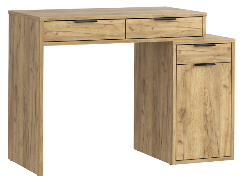 Toaletka/biurko dąb craft z szufladami i szafką Uchwyty Linea T1 963113