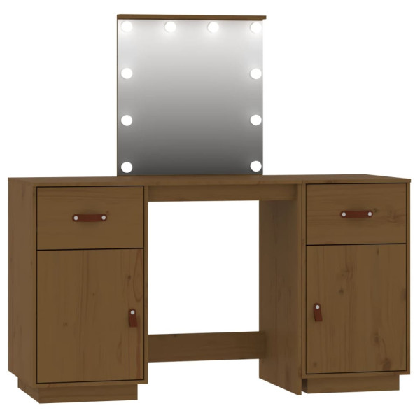 Toaletka Brąz Drewno sosnowe vidaXL 498953