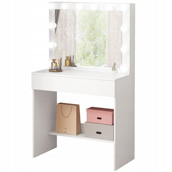 Toaletka do makijażu kosmetyczna lustro led nowoczesna loft 807092