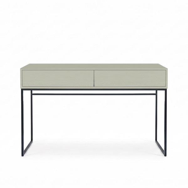 Toaletka Konsola GENUA 137cm Jasnozielony Eukaliptus Loft Czarny Stelaż 1056941