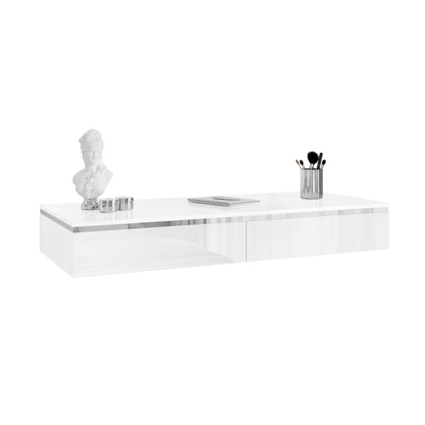 Toaletka kosmetyczna AURORA SILVER wisząca biały połysk 848807