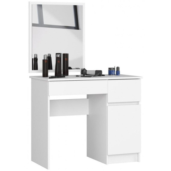 Toaletka kosmetyczna, lustro, prawa, ALINA, 90x50x142, biel | TYLETEGOTU 987556