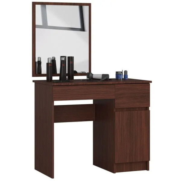 Toaletka kosmetyczna, lustro, prawa, ALINA, 90x50x142, wenge | TYLETEGOTU 987555