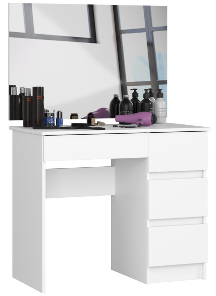 Toaletka Kosmetyczna Z Lustrem T-6/Sl 900X600 Prawa Biała 728467