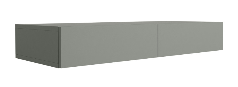 Toaletka z dwiema szufladami, front gładki, aloes, 100 x 40 x 16 cm 701668