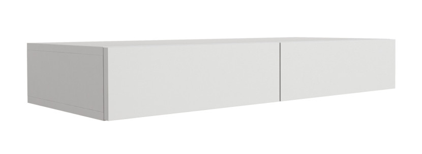 Toaletka z dwiema szufladami, front gładki, biały, 100 x 40 x 16 cm 701660