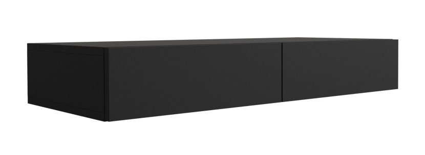 Toaletka z dwiema szufladami, front gładki, czarny, 100 x 40 x 16 cm 701664