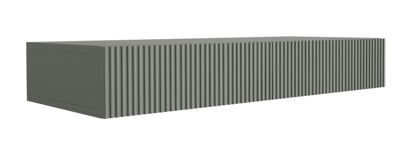Toaletka z dwiema szufladami, front ryflowany, aloes, 100 x 40 x 16 cm 701662