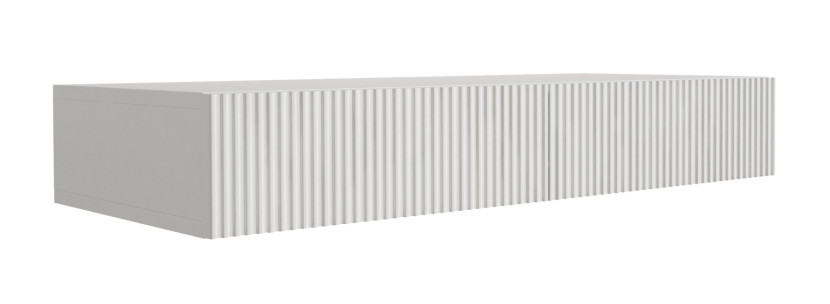 Toaletka z dwiema szufladami, front ryflowany, biały, 100 x 40 x 16 cm 701661