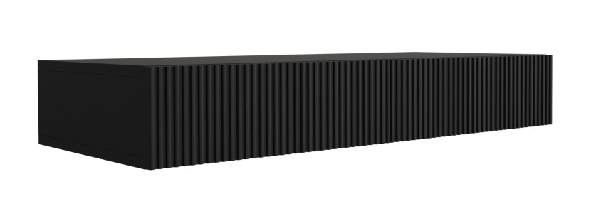 Toaletka z dwiema szufladami, front ryflowany, czarny, 100 x 40 x 16 cm 701667