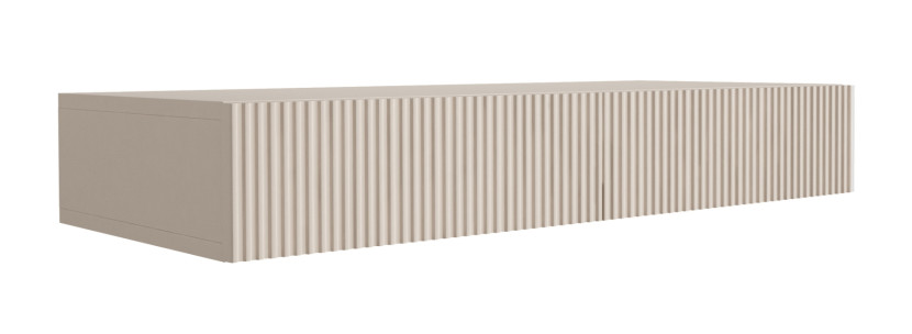 Toaletka z dwiema szufladami, front ryflowany, kaszmir, 100 x 40 x 16 cm 701665