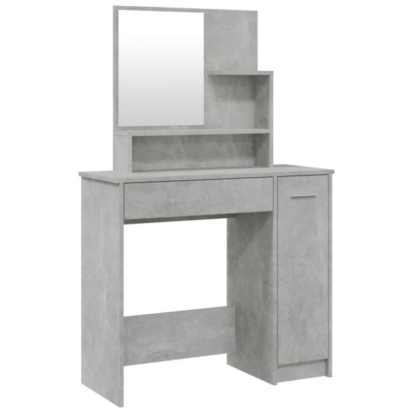 Toaletka z lustrem, betonowa szarość, 86,5x35x136 cm 374914