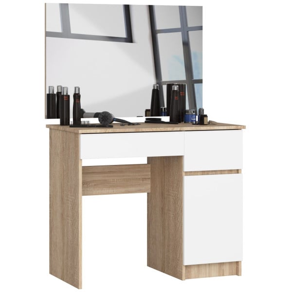Toaletka Z Lustrem Clp P-2/Sl 900X600 Prawa Dąb Sonoma / Biała 728469
