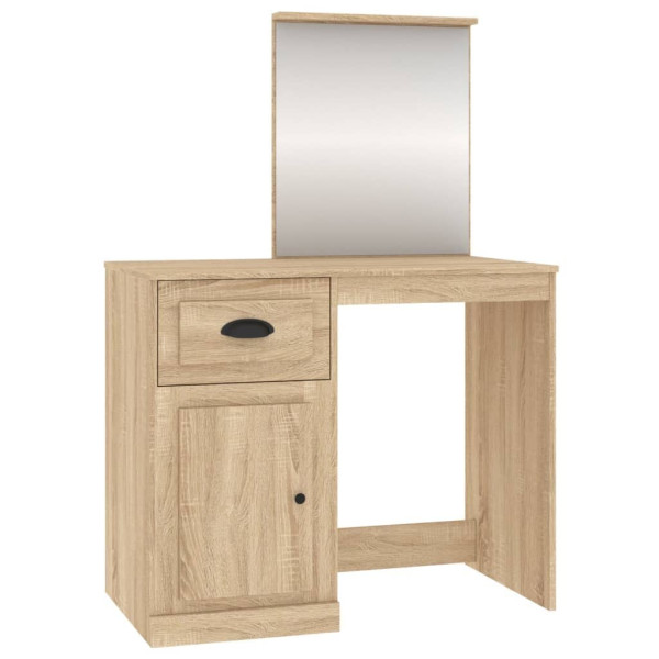 Toaletka z lustrem, dąb sonoma, 90x50x132,5 cm 374920