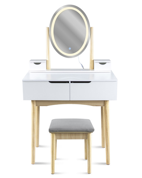 Toaletka Z Lustrem Led Kosmetyczna Skandynawska 805563