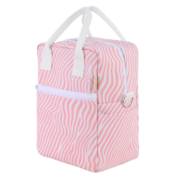 Torba na lunch Soft Ripple tworzywo PCV 7 l różowy kremowy w paski 951436
