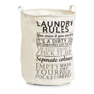 Torba na pranie – pojemny kosz Laundry Rules, 54 l,ZELLER 149471 Torba na pranie – pojemny kosz Laundry Rules, 54 l,ZELLER 149471
