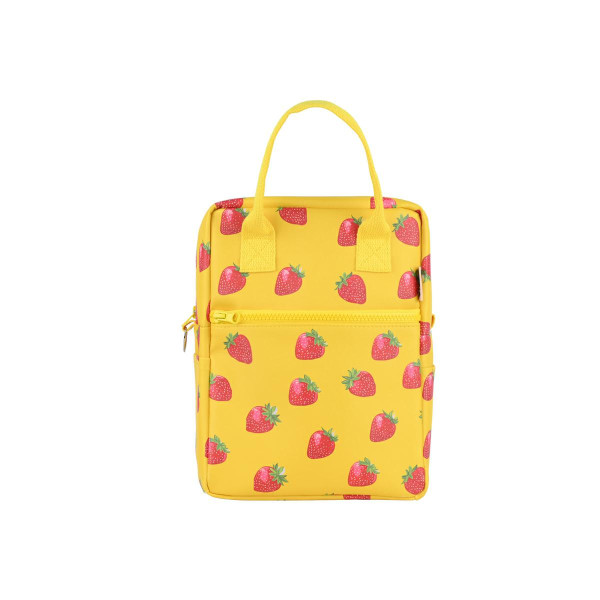 Torba termiczna na lunch 7 L Berry Bright żółta w truskawki PVC 27x20x14 cm 1064615