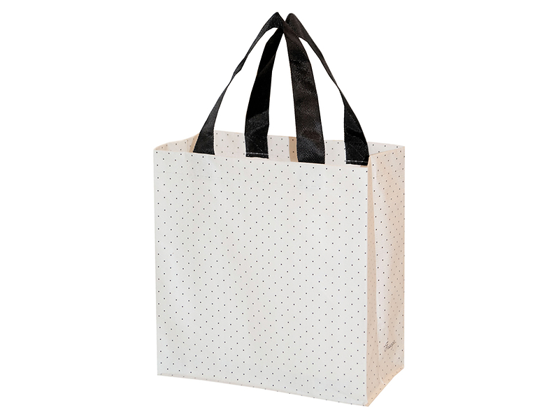 Torba zakupowa Kropki 15x26 cm biało-czarny 34520