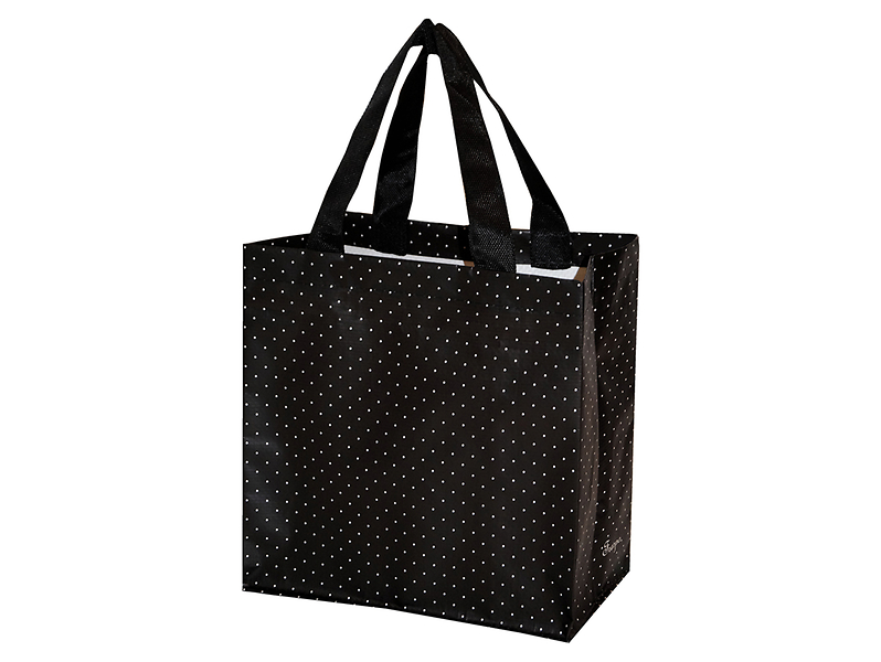 Torba zakupowa Kropki 15x26 cm czarny 34521