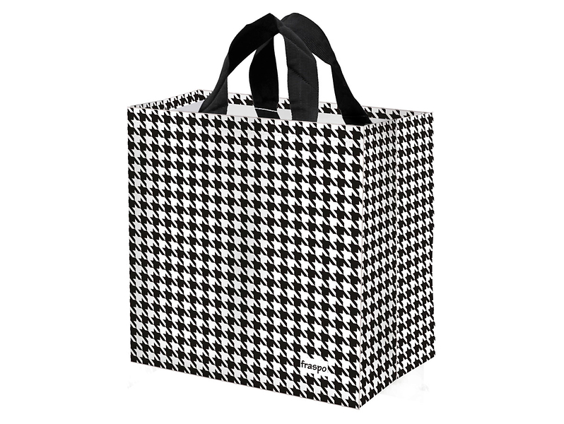 Torba zakupowa Pepitka 20x35 cm czarno-biała 38937