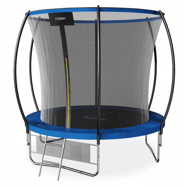 Trampolina Fuunky Ogrodowa dla dzieci 8FT Drabinka + Siatka na Buty 252cm 864495