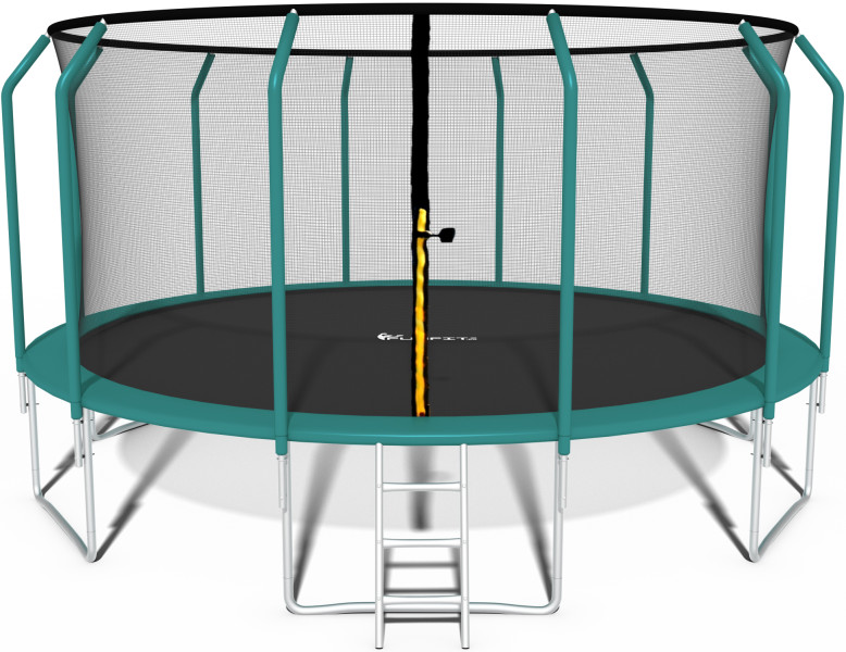 Trampolina ogrodowa premium siatka wewnętrzna drabinka 465cm 15ft funfit 738271