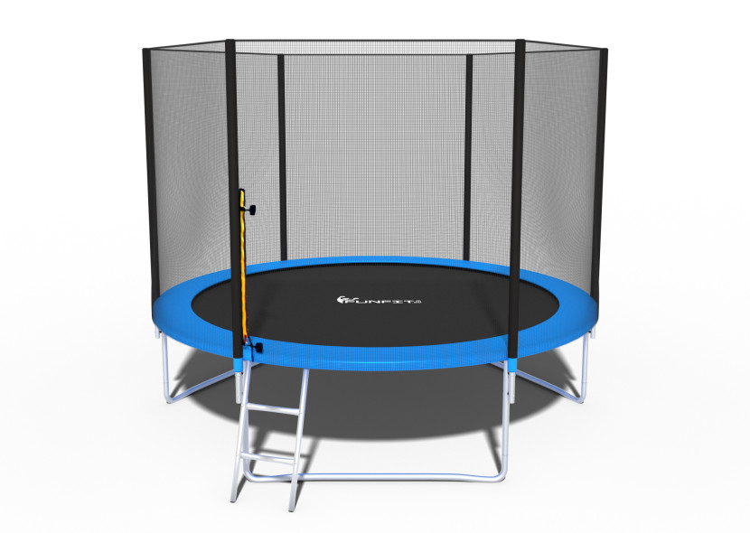 Trampolina Ogrodowa Z Siatką Zewnętrzną 312cm 10ft FUNFIT + drabinka 1000364