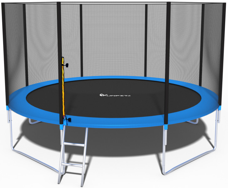 Trampolina Ogrodowa Z Siatką Zewnętrzną 404cm 13ft FUNFIT + drabinka 1000366