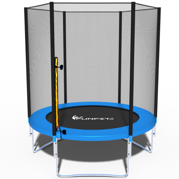 Trampolina Ogrodowa Z Siatką Zewnętrzną dla dzieci 183cm 6ft FUNFIT 1000374