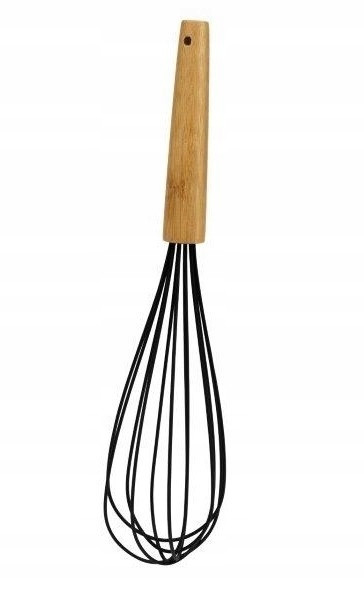 Trzepaczka silikonowa czarna do jajek 26 cm 466030
