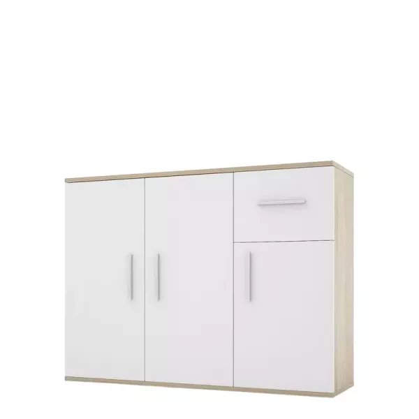 Trzydrzwiowa komoda 112 cm z szufladą SIMPLE 781873