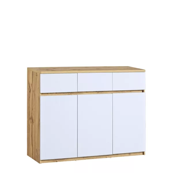 Trzydrzwiowa komoda 120 cm ANETT z szufladami 793517