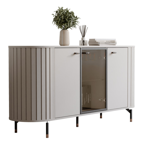 Trzydrzwiowa komoda SENTO II 150 cm - kaszmir 710969