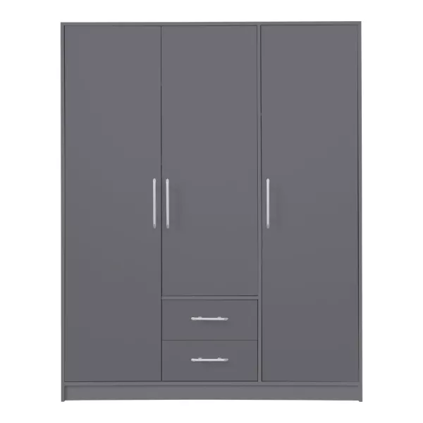 Trzydrzwiowa szafa uchylna 150 cm antracyt SEVAS 743507