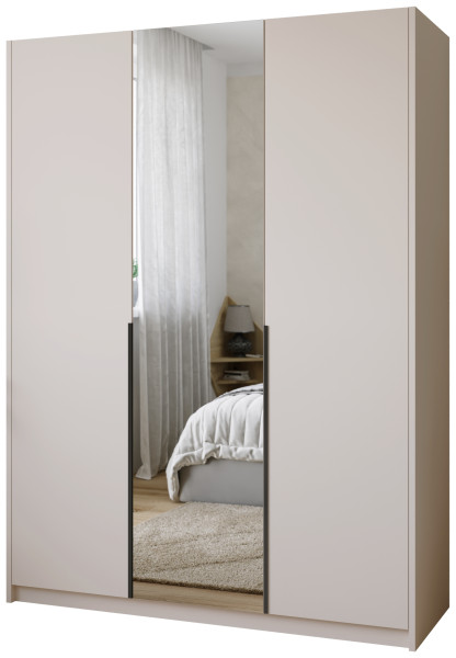 Trzydrzwiowa szafa uchylna z lustrem 150 cm ASAN kaszmir 1004860