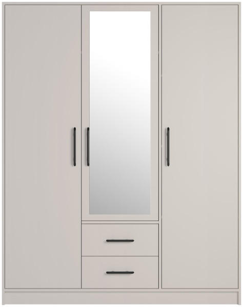 Trzydrzwiowa szafa z lustrem 150 cm kaszmir SEVAS 743512