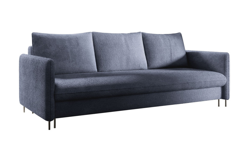 Trzyosobowa sofa BELIS BOUCLE granatowa z funkcją spania 330169