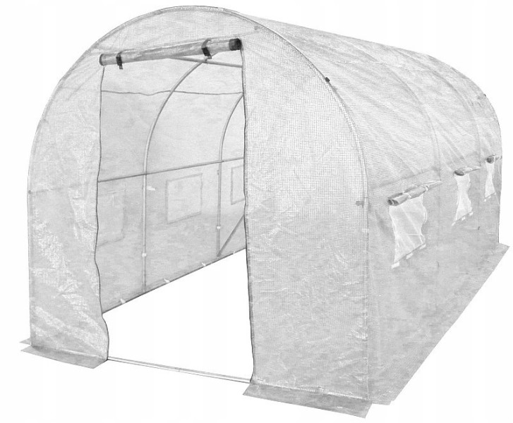 Tunel Foliowy Szklarnia PREMIUM Siatka 2x4,5m Biały NAJGRUBSZE Rurki 25mm 333940