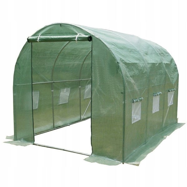 Tunel Foliowy Szklarnia PREMIUM siatka 2x4,5m zielony NAJGRUBSZE rurki 25mm 222327