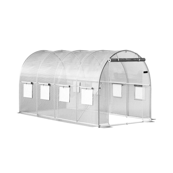 Tunel ogrodowy foliowy biały szklarnia folia 6x3x2m 18m² 477032