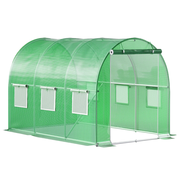 Tunel ogrodowy zielony foliowy szklarnia folia 4x2,5x2m 10m² 477031